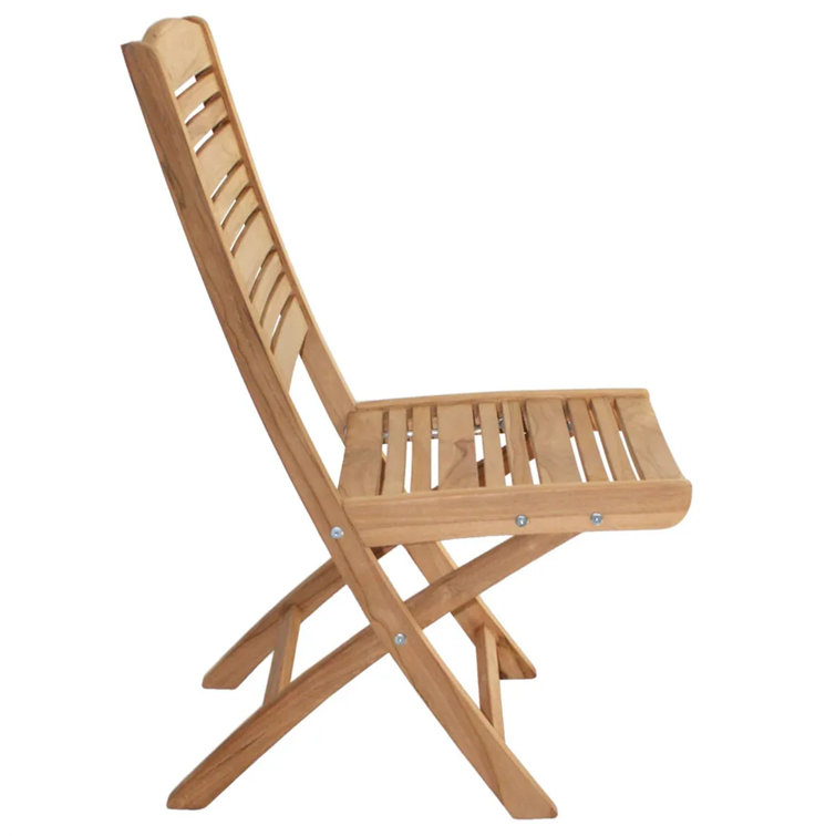 Marlow Home Co. Torre Solid Wood Patio Folding Chair Folding Chair